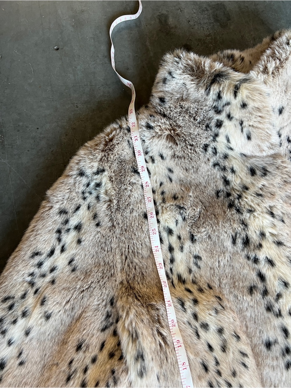 Faux Fur Spot-Print Coat - Cream - Picture 7 of 13